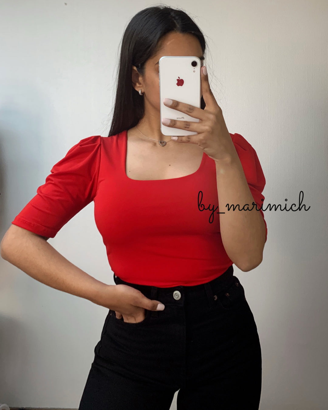 Body dupe zara manga abullonada rojo