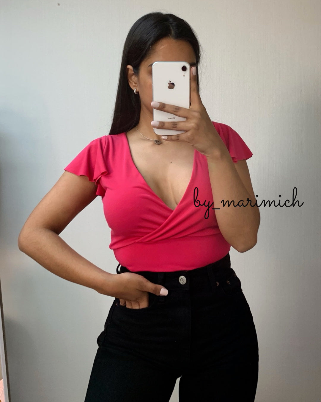 Tops vuelitos fucsia