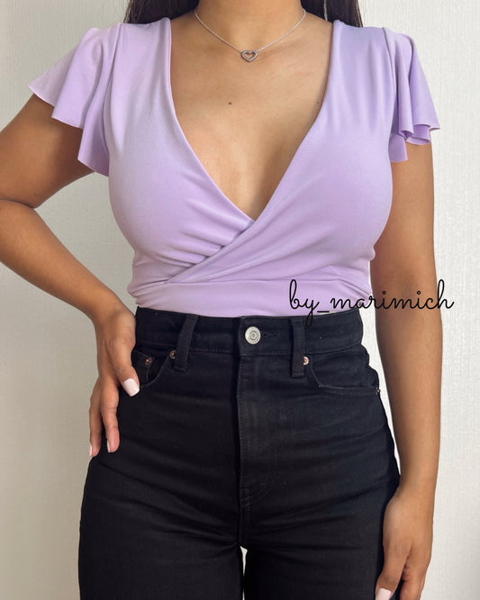 Tops vuelitos lila